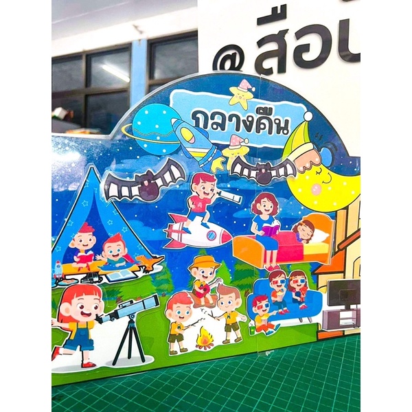 ✅สื่อปันสุข✅บอร์ดเกมการศึกษากลางวันกลางคืน