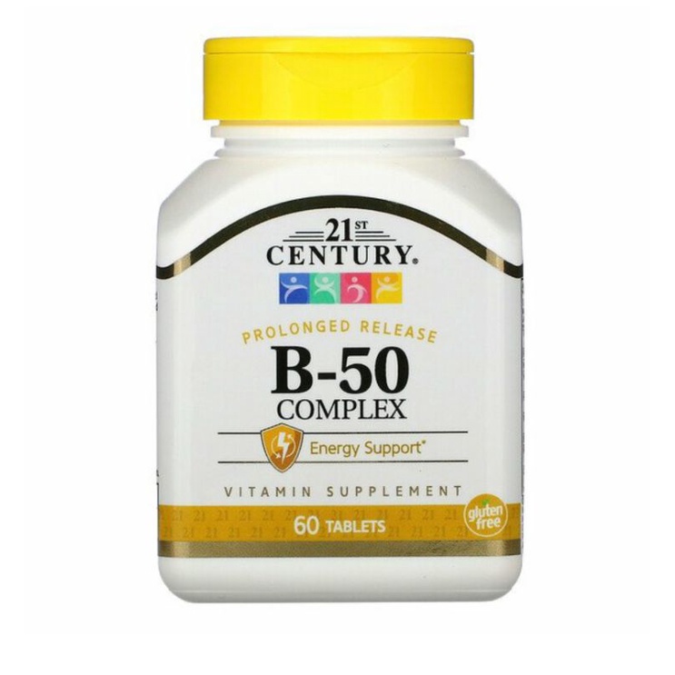 21st Century,B-50Complex,B-100Complex,B Complex+C,60,100Tablets วิตามินบีรวม ระบบประสาท บำรุงสมอง
