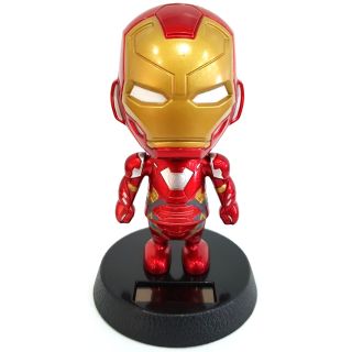 IRONMAN ไอรอนแมน หัวดุ๊กดิ๊กติดหน้ารถพลังแสงอาทิตย์