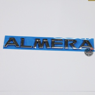 โลโก้ ALMERA ติดท้าย สำหรับ NISSAN ALMERA ขนาด 2.3 x 19.5 cm.