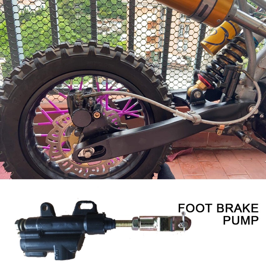 ปั้มกระทุ้งเบรคหลังแต่ง ปั้มกระทุ้งเบรคหลังทรงรถสูตร ใส่น้ำมันเบรคในตัว สีเทาอุปกรณ์เสริม Motocross ATV Quad ATVปั๊มเบรก - รูปที่ 2