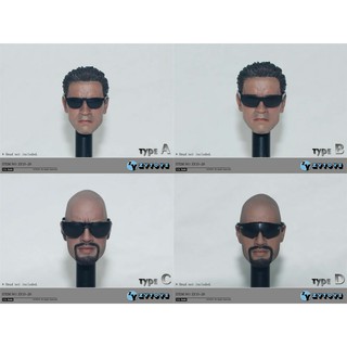 โมเดลฟิกเกอร์ผู้ชาย ZY 1: 6 สีดํา อุปกรณ์เสริม สําหรับแว่นตากันแดด 4 ชิ้น