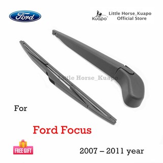 Kuapo ที่ปัดน้ำฝนด้านหลัง ฟอร์ด โฟกัส Ford Focus 2007 ถึง 2011 ปี (ชุด/ก้าน/ยางใบมีด/ฝาครอบน็อต) ปัดน้ำฝน กระจก หลัง ฟอร์ดโฟกัส