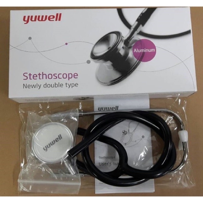 หูฟังแพทย์ Stethoscope ยี่ห้อ Yuwell สามารถใช้ฟังได้ 2 ด้าน