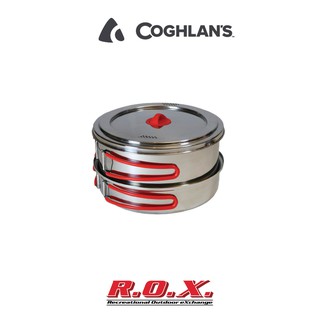 COGHLANS STAINLESS STEEL FAMILY COOKSET ชุดเครื่องครัวสแตนเลส ชุดเครื่องครัวแคมป์ปิ้ง