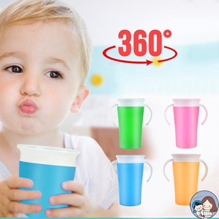 ( Nono )  แก้วหัดดื่ม ถ้วยหัดดื่ม แก้ว น้ำเด็ก ดื่มได้รอบ 360 องศา baby 360 cup