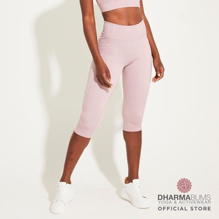 Dharma Bums Wonder Luxe Byron Pocket Legging Crop - Dusty Mauve กางเกงเลกกิ้งออกกำลังกาย มีกระเป๋า ดาร์มา บัมส์