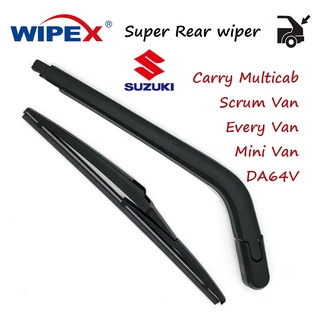 (ของแท้) Suzuki ที่ปัดน้ําฝนด้านหลัง (แขน/ใบมีด) สําหรับ Every Van DA64V DA64W DA62V Mini Van Scrum Multicab Back Window Wipers (Arm/Blade)from wipex