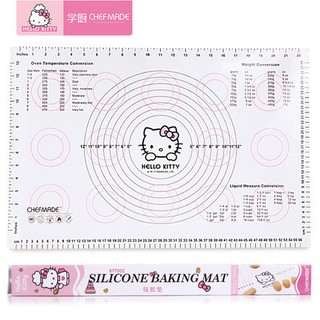 แผ่นรองนวดแป้ง ซิลิโคน ขนาด 40x60 ซม. Hello Kitty สินค้าลิขสิทธิ์แท้ Chefmade