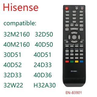 Hisense EN-83801 ใหม่ รีโมตคอนโทรลทีวี LCD LED HDTV Fernbedienung Hisense H32A30 สําหรับ Model 32M2160 40M2160 32D50 40D50 30D51 40D51 40D52 24D33 32D33 40D36 32W22(ไม่รองรับ ER-83802 32D52)