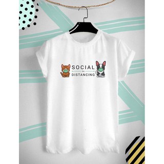 เสื้อยืดสกรีนลายSocial Distance