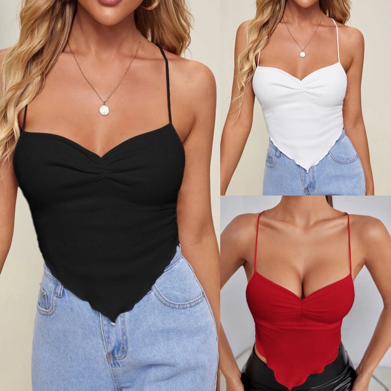 เสื้อสายไขว่หลังสุดเซ็กซี่รุ่น Hem cami