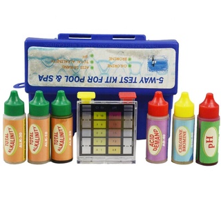 5 way Test Kit for Swimming Pools pH Chlorine OTO Phenol Red