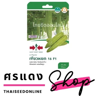 GGEW เมล็ดพันธุ์ซฟ มะระ มะระจีน เขียวหยก16 8เมล็ด ตราศรแดง Bitter Gourd มะระ