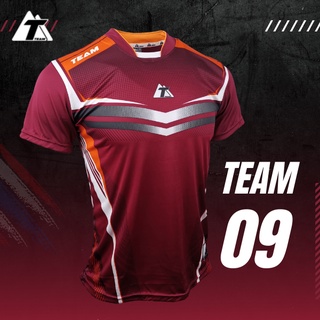 Team09 เสื้อกีฬา แขนสั้น ผ้าไมโคร