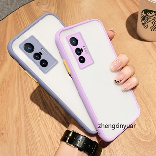 เคสด้าน สีด้านใส มาใหม่ Vivo X70 Pro Plus Skin Feel Matte Silicone Hard Phone Case For Vivo X70PRO เคสโทรศัพท์มือถือที่มีการป้องกันขอบนุ่ม X70PRO+ cases