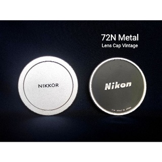 ฝาปิดหน้าเลนส์ ยี่ห้อ Nikon 72 N Screw-On All Chrome Nikkor Nikon f Front SLR Camera Lens Cap Screw-In 72MM