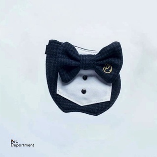 Navy Tuxedo Collar ทักซิโด้ ปลอกคอหมา ปลอกคอแมว สีกรม