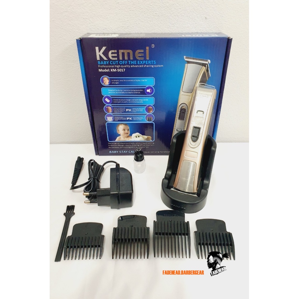ปัตตาเลี่ยนกันขอบ Kemei รุ่น KM-5017 กันขอบ กันจอน ฟันเดิม พร้อมใช้งาน แถมฟรี ผ้าคลุม ENVIS 1 ผืน