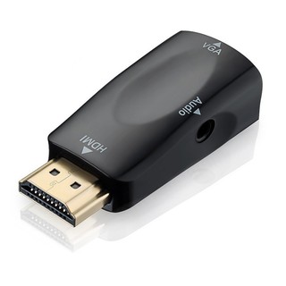 สายเคเบิ้ล HDMI to VGA 3.5 มม. สำหรับ PC สีดำ