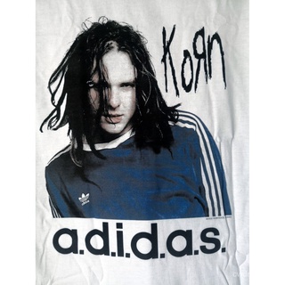 เสื้อยืดแฟชั่น เสื้อวงนำเข้า Jonathan Davis Korn A.D.I.D.A.S. Nu Metal Limp Bizkit Linkin Park Slipknot Style Vintage T-