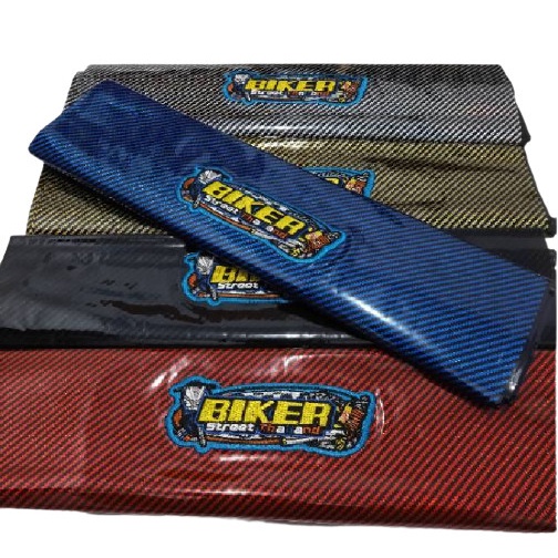 ผ้าคลุมเบาะคาร์บอน Cevany biker เบาะหนังไทยไบค์เกอร์ หุ้มเบาะคาร์บอน