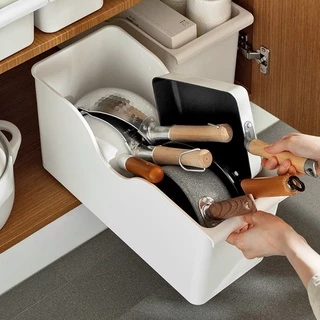 Dear Home กล่องเก็บของในครัวสำหรับเก็บหม้อ กระทะ และเครื่องครัว กล่องจัดระเบียบ ที่ใส่ของอเนกประสงค์