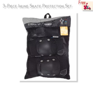 อุปกรณ์ป้องกัน อินไลน์สเก็ต สำหรับผู้ใหญ่แบบ 3 ชิ้นรุ่น Fit500 Adult 3-Piece Inline Skate Protection Set