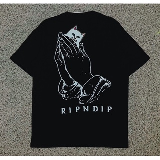 เสื้อยืด ลาย Ripndip POCKET LORD NERMAL สีดํา และสีขาว นําเข้าจากออริจินอล