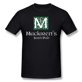 เสื้อยืดคอกลม แขนสั้น ผ้าฝ้ายแท้ พิมพ์ลาย Maclaren Irish Pub Tv How I Met Your ทรงหลวม สําหรับผู้ชาย