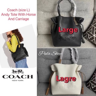 Coach (size L) Andy Tote With Horse And Carriage