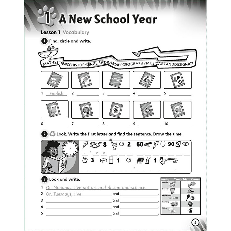 หนังสือแบบฝึกหัดภาษาอังกฤษประถม Tiger Time 1-6 Activity Book  Pelangithai ราคา ถูกที่สุด ดีลบีเคเค แกลเลอรีภาพที่ 2