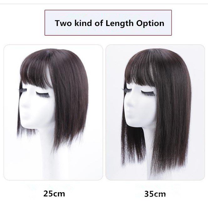 Womens Patch Wig Real Hair Wig Piece Wig Piece Straight Hair Wig Cover White Hair Increase Hair 4315