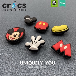 jibbitz crocs charms ตัวติดรองเท้า การ์ตูนมิกกี้เมาส์ ตัวติดรองเท้า crocs เซ็ต 5 ชิ้น DIY jibbitz เครื่องประดับแฟชั่น