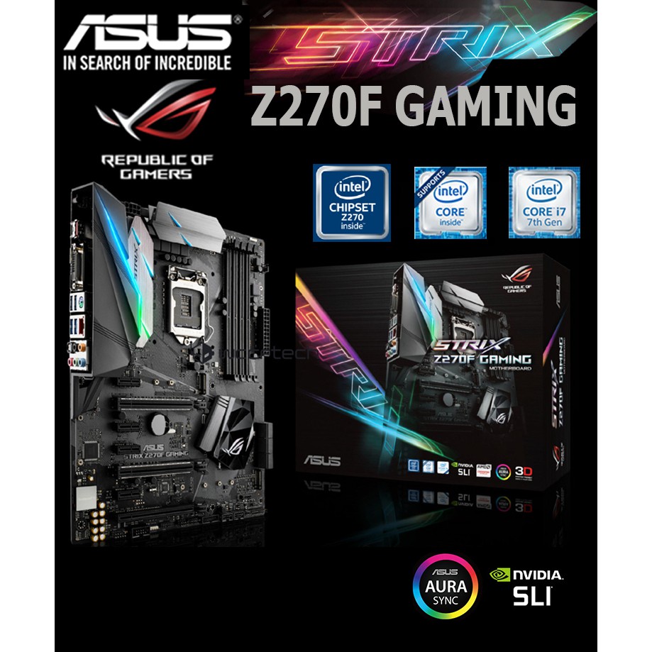 Mainboard INTEL ASUS STRIX Z270F GAMING (Socket 1151) มือสอง พร้อมส่ง แพ็คดีมาก!!! [[[แถมถ่านไบออส]]
