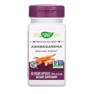 Natures Way, Ashwagandha 500 mg 60 Vegan Capsules