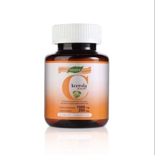 C Acerola 1,000 mg. Plus Rosehip Extract 30 เม็ด วิตามินซีธรรมชาติ จากผลอะเซโรล่าดิบ