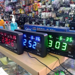 นาฬิกาดิจิตอล CX-2158 รองรับไฟ12โวล ไฟรถยนต์ ใช้ในบ้าน ในห้องนอน