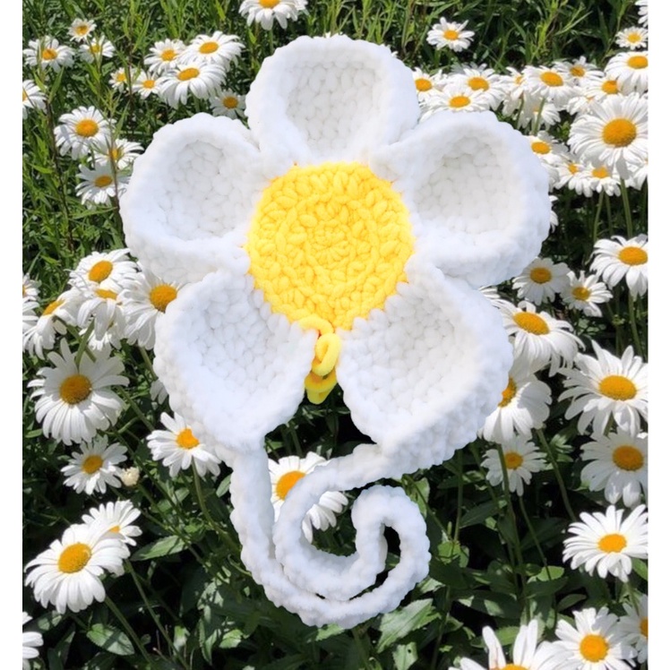 Bloom Bag Knit Flower Bag - Daisy ver - ทําด ้ วยมือโดย Motifs