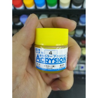 สีสูตรน้ำ Mr.Acrysion Color N4 YELLOW (Gloss) 10ml