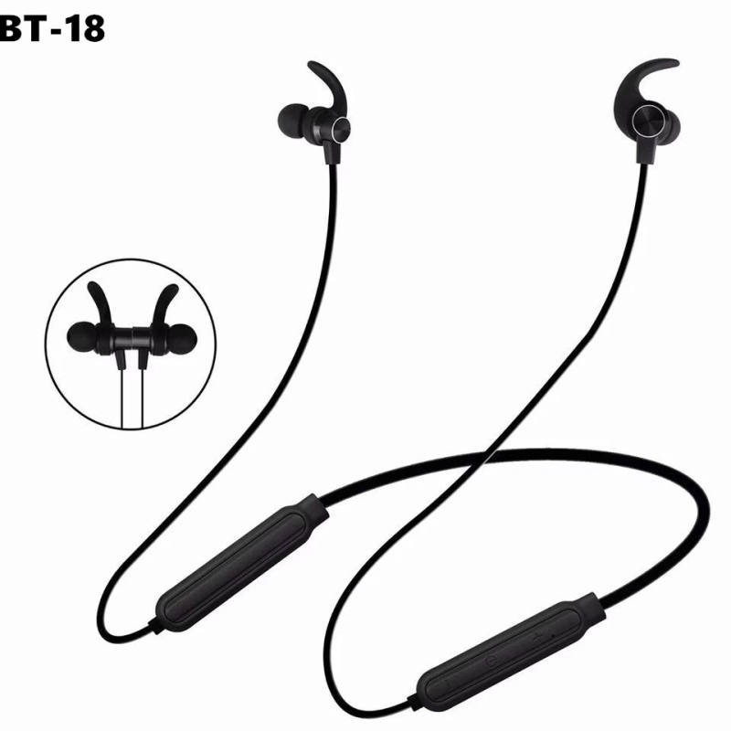 BEST SELLER ไร้สาย Bluetooth 5.0แม่เหล็ก หูฟังชนิดใส่ในหู หูฟังสเตอริโอหูฟัง W/ Mic BT18 ราคา/ต่อชิ้น ลำโพงJBL เสียงเบสแน่นๆ