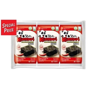 สาหร่ายคิมโนริ รสสไปซี่ Kimnori seaweed Snack 12g  สาหร่ายทอดกรอบ สาหร่ายอบกรอบ สาหร่ายทะเล (4gX3)