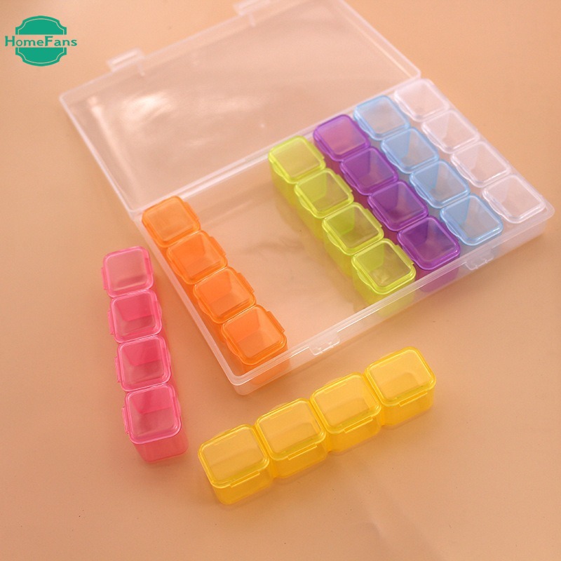 ( Pm ) กล่องพลาสติก สําหรับจัดเก็บอุปกรณ์ตกแต่งเล็บ 28 ช่อง 工具 5249