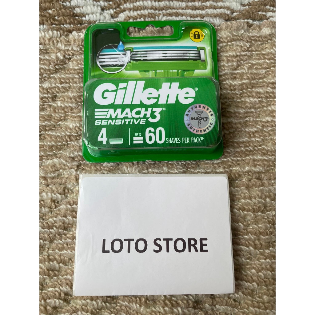(ของแท้) ใบมีดโกนหนวดยิลเล็ต Gillette Match3+ / Sensitive / Turbo /Fusion5 คละรุ่น คละแบบ - รูปที่ 2