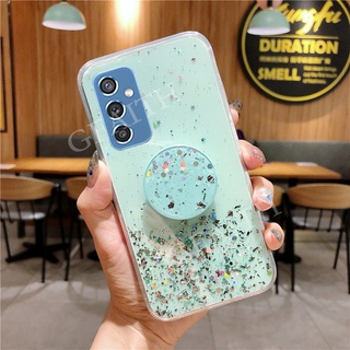 Hot Sales 2022 เคส Samsung Galaxy A13 5G / A04S New Ins Glitter Star Space with Stand Holder Soft Case Bling Transparent Back Cover เคสโทรศัพท์ GalaxyA13 GalaxyA04S