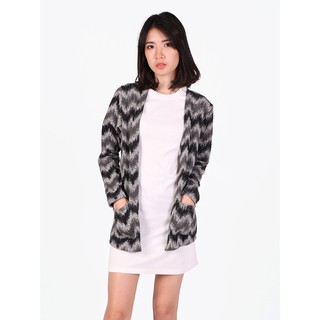 คาร์ดิแกนพิมพ์ลายซิกแซก รุ่น Paddy Zigzag Print Cardigan รหัสสินค้า D-OUT-004