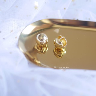 ⁣ต่างหูก้านเงินแท้ S92.5 ♡ ball earrings