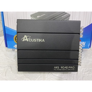 เพาเวอร์แอมป์แอมคลาสดี 4CH Acustika AKS 90.4D PRO 800Wขับกลางแหลม ได้ถึง 16 ดอก