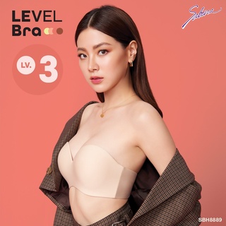 บรา ชุดชั้นใน Sabina เสื้อชั้นใน Invisible Wire (ไม่มีโครง) Body Bra The Series (เกาะอก) รุ่น Soft Doomm รหัส SBH8889