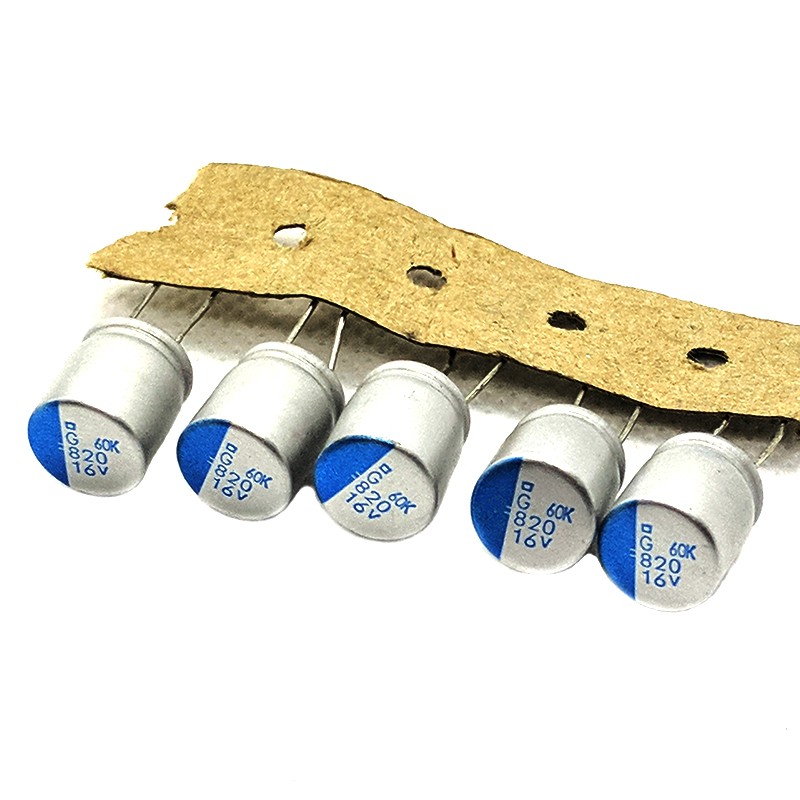 Solid Capacitor 16V820UF ขนาด: 10*13 มม.เมนบอร์ดคอมพิวเตอร์ตัวเก็บประจุ 820UF16V คอมพิวเตอร์ 820UF 1
